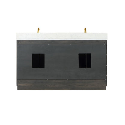 Altair Designs Gazsi 60" double vanity with top - 543060-BN-GW-NM