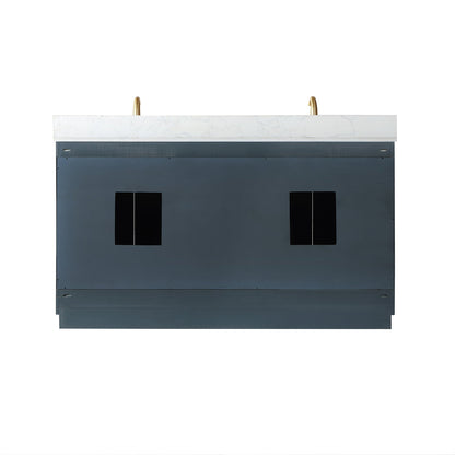Altair Designs Gazsi 60" double vanity with top - 543060-BN-GW-NM