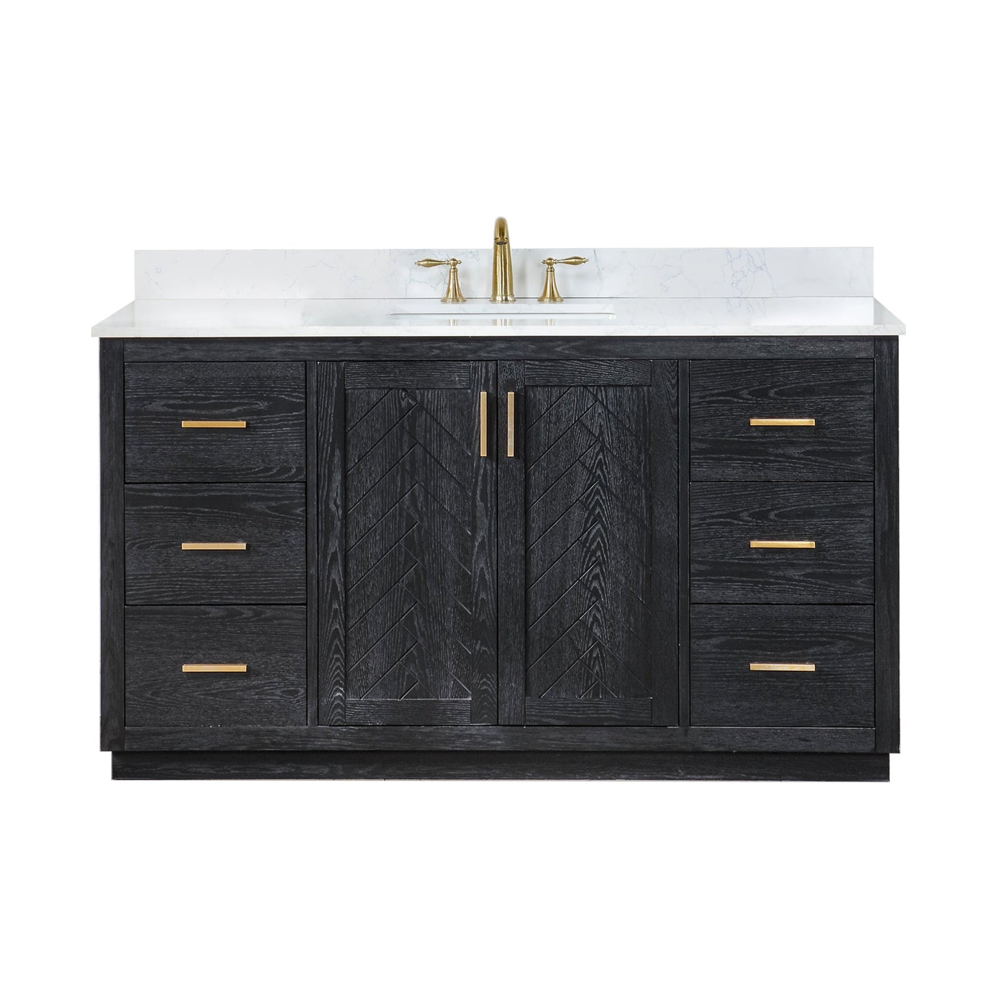 Altair Designs Gazsi 60" single vanity with top - 543060S-BO-GW-NM