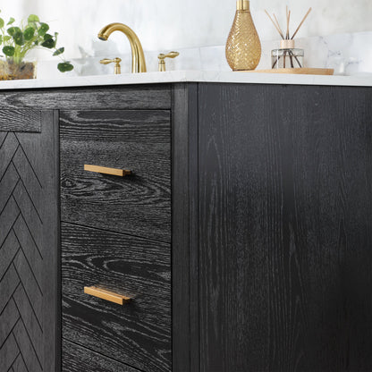 Altair Designs Gazsi 60" single vanity with top - 543060S-BO-GW-NM