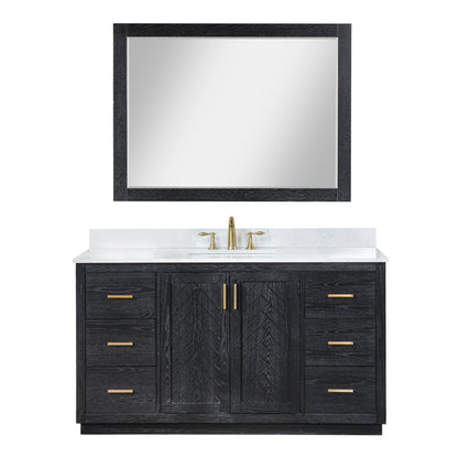 Altair Designs Gazsi 60" single vanity with top - 543060S-BO-GW-NM