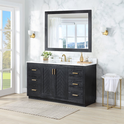 Altair Designs Gazsi 60" single vanity with top - 543060S-BO-GW-NM
