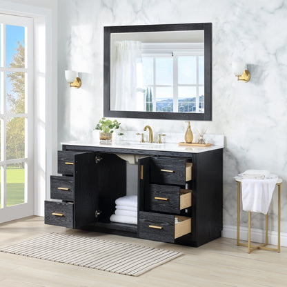 Altair Designs Gazsi 60" single vanity with top - 543060S-BO-GW-NM