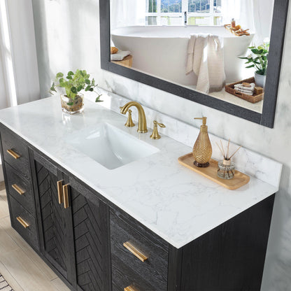 Altair Designs Gazsi 60" single vanity with top - 543060S-BO-GW-NM