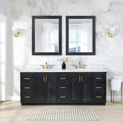 Altair Designs Gazsi 84" double vanity with top - 543084-BO-GW-NM