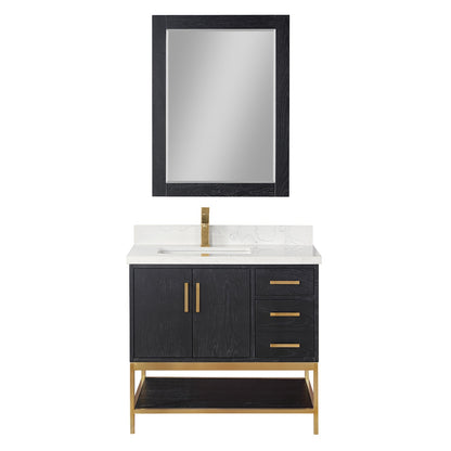 Altair Designs 36" single vanity with top - 546036-WO-GW-NM