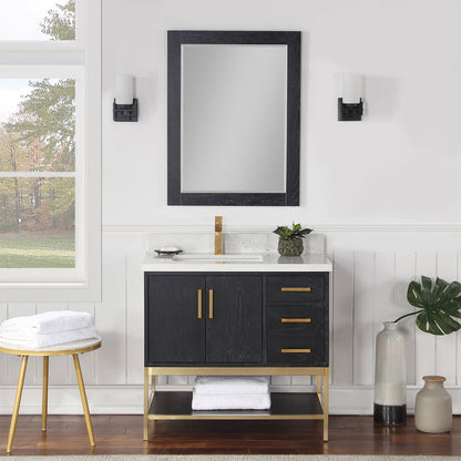 Altair Designs 36" single vanity with top - 546036-WO-GW-NM