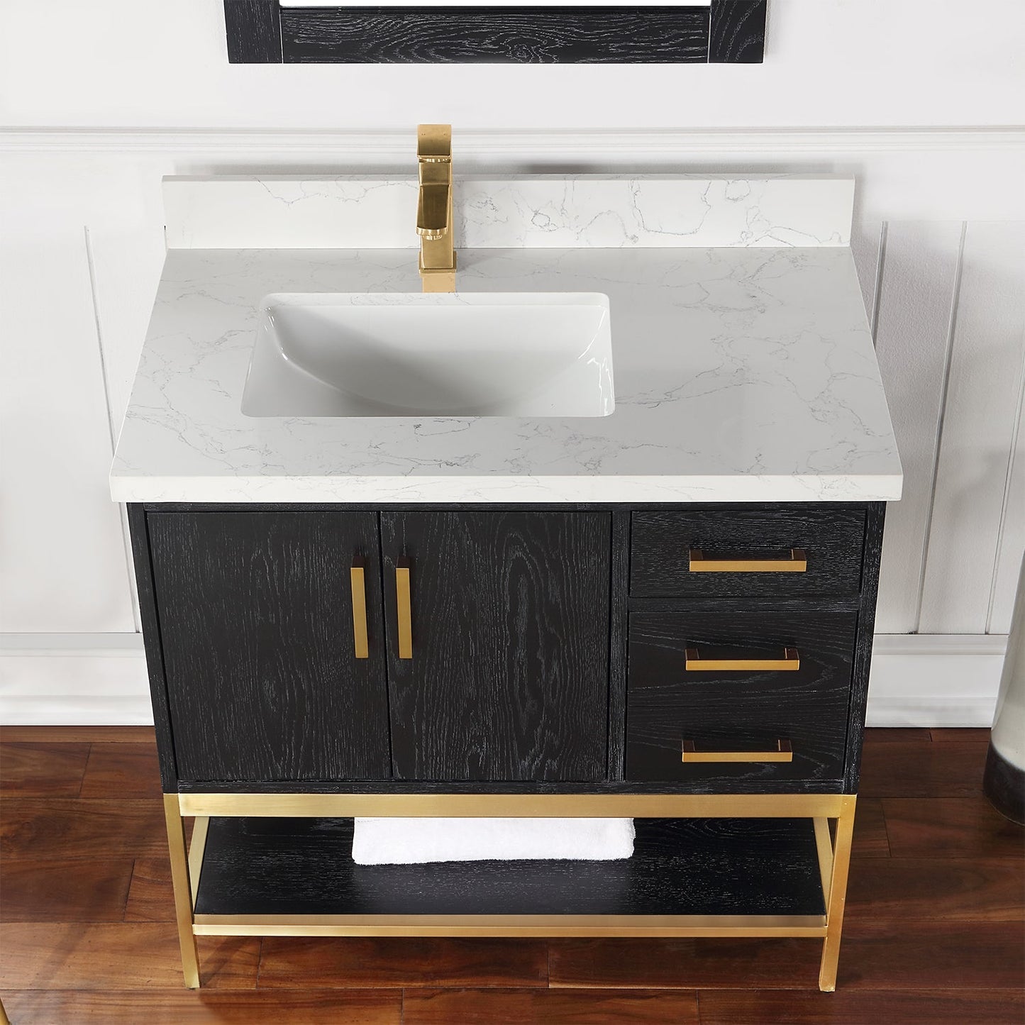 Altair Designs 36" single vanity with top - 546036-WO-GW-NM