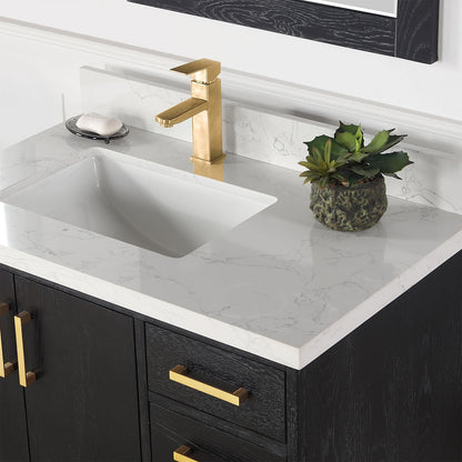 Altair Designs 36" single vanity with top - 546036-WO-GW-NM