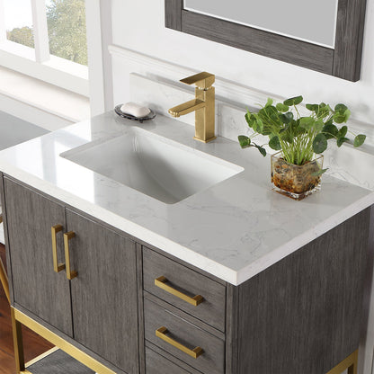 Altair Designs 36" single vanity with top - 546036-WO-GW-NM