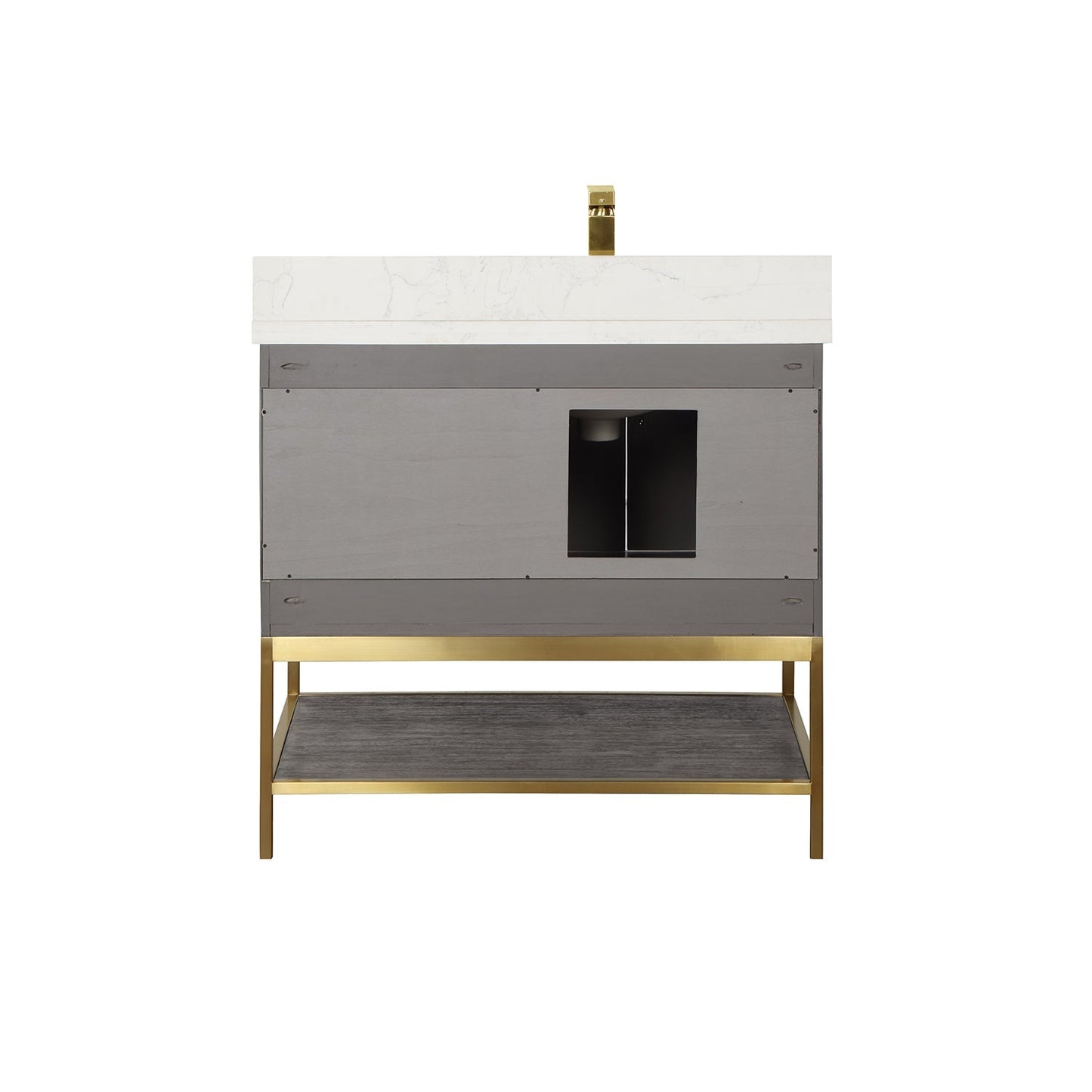 Altair Designs 36" single vanity with top - 546036-WO-GW-NM