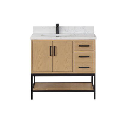 Altair Designs 36" single vanity with top - 546036-WO-GW-NM