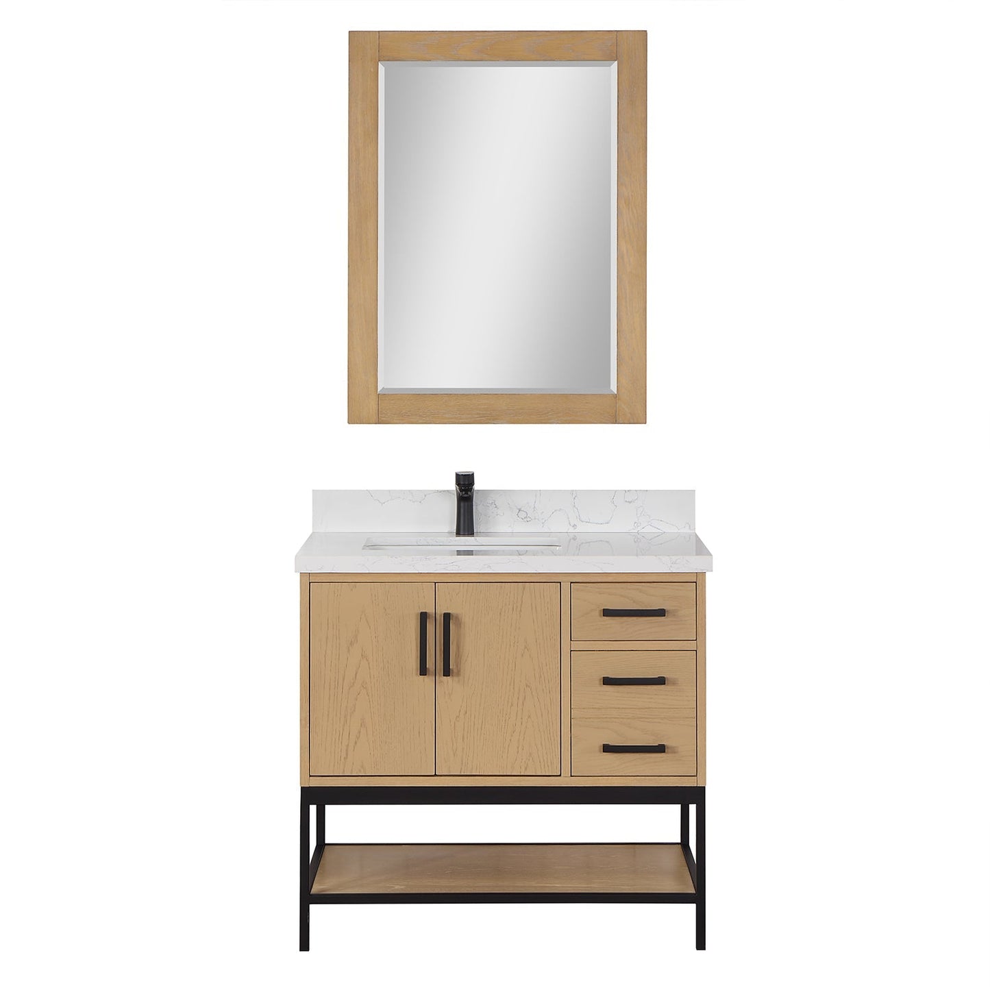 Altair Designs 36" single vanity with top - 546036-WO-GW-NM
