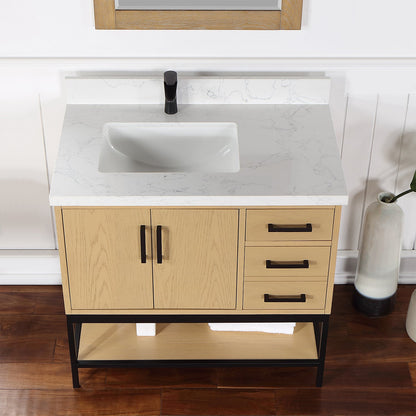 Altair Designs 36" single vanity with top - 546036-WO-GW-NM