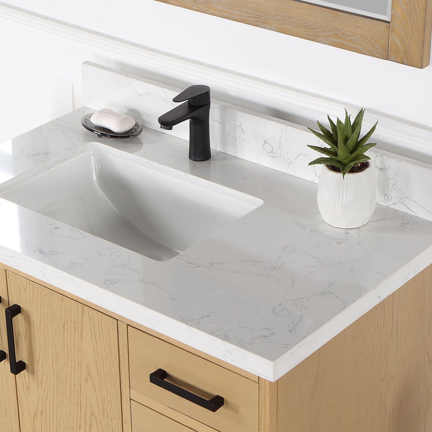 Altair Designs 36" single vanity with top - 546036-WO-GW-NM