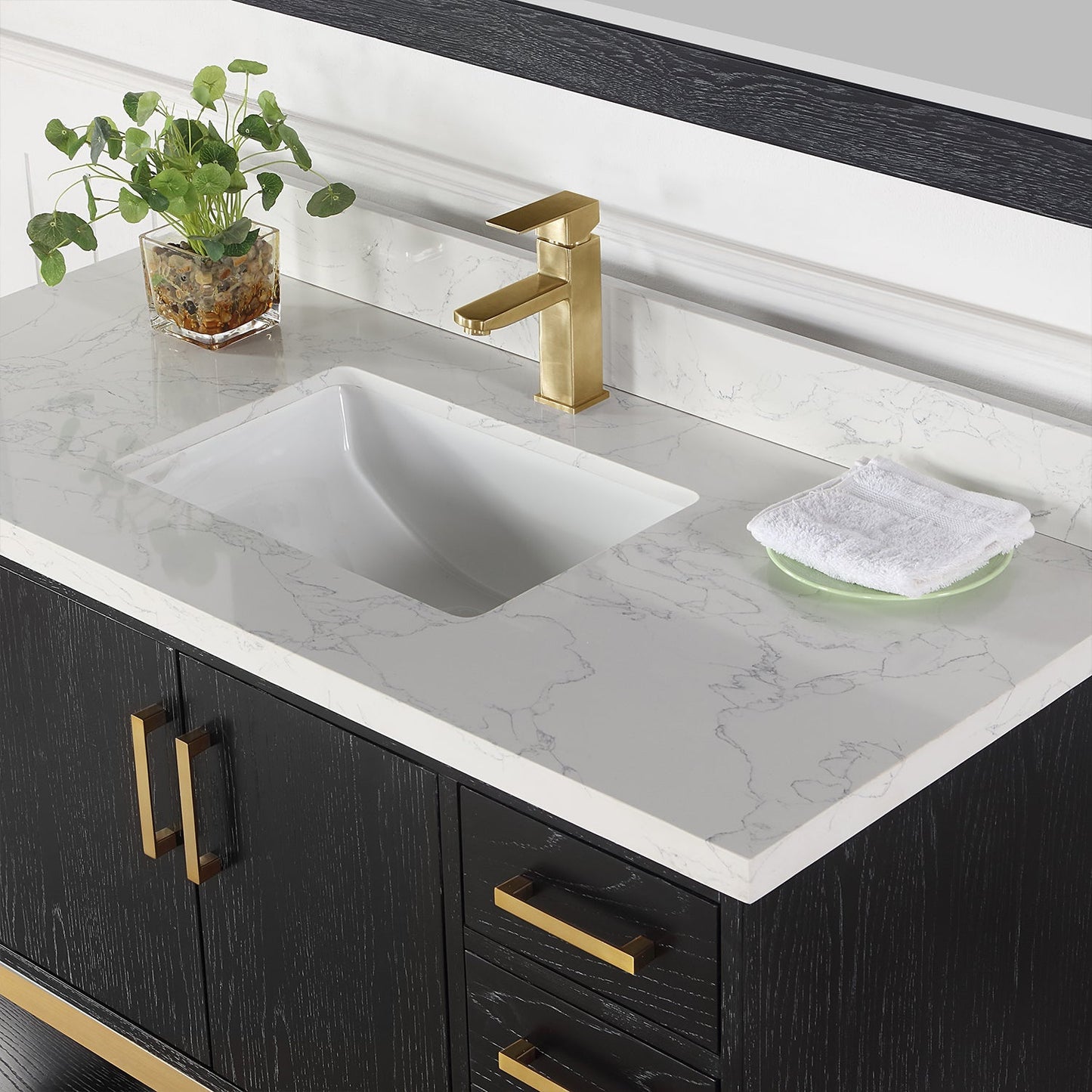 Altair Designs 48" single vanity with top - 546048-WO-GW-NM