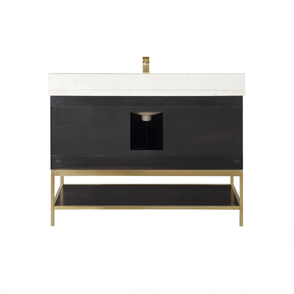 Altair Designs 48" single vanity with top - 546048-WO-GW-NM