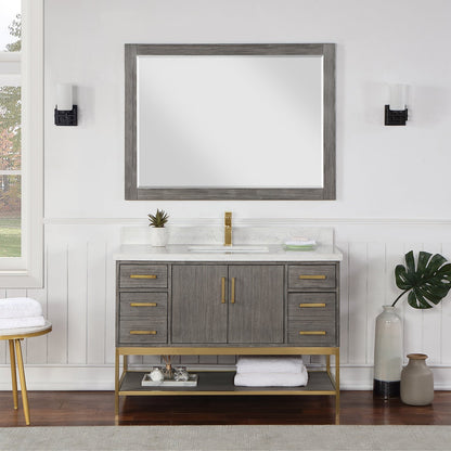 Altair Designs 48" single vanity with top - 546048-WO-GW-NM