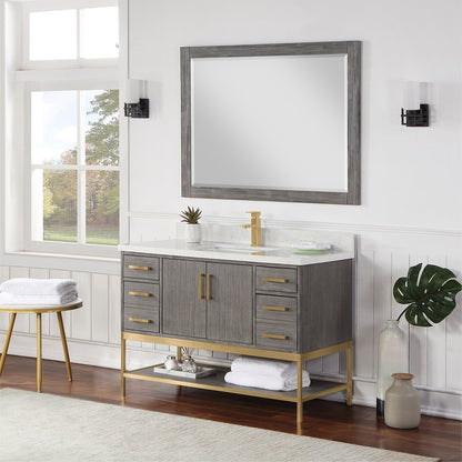 Altair Designs 48" single vanity with top - 546048-WO-GW-NM