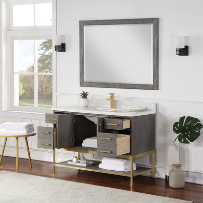 Altair Designs 48" single vanity with top - 546048-WO-GW-NM