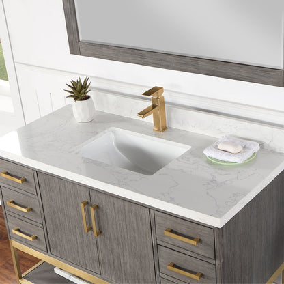 Altair Designs 48" single vanity with top - 546048-WO-GW-NM