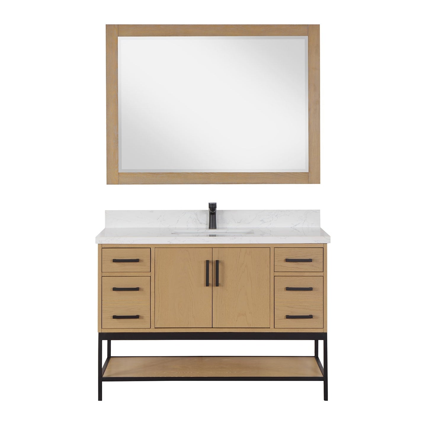 Altair Designs 48" single vanity with top - 546048-WO-GW-NM