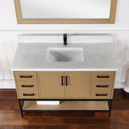 Altair Designs 48" single vanity with top - 546048-WO-GW-NM