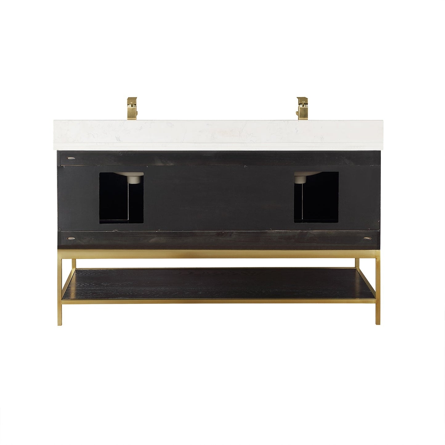 Altair Designs  60" double vanity with top - 546060-WO-GW-NM