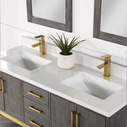 Altair Designs  60" double vanity with top - 546060-WO-GW-NM