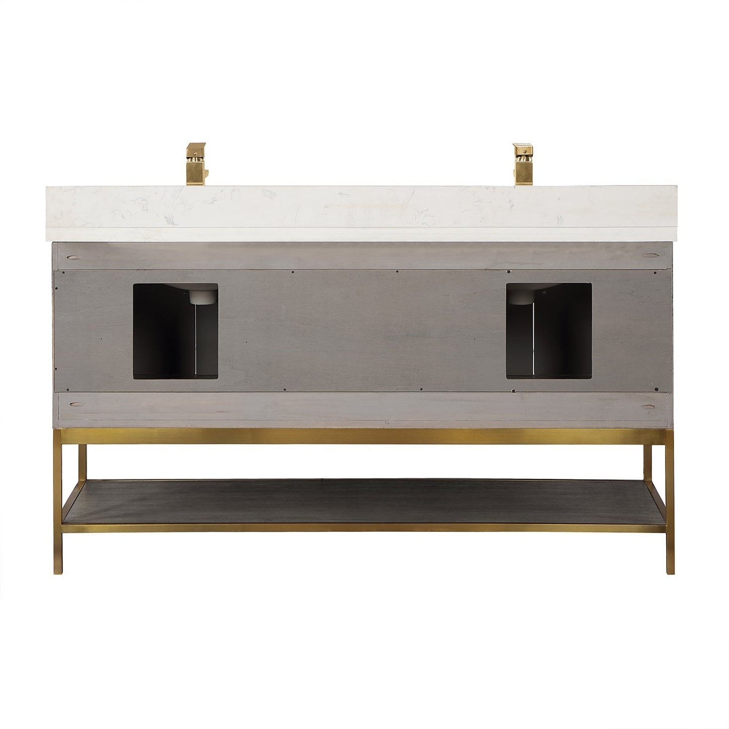 Altair Designs  60" double vanity with top - 546060-WO-GW-NM