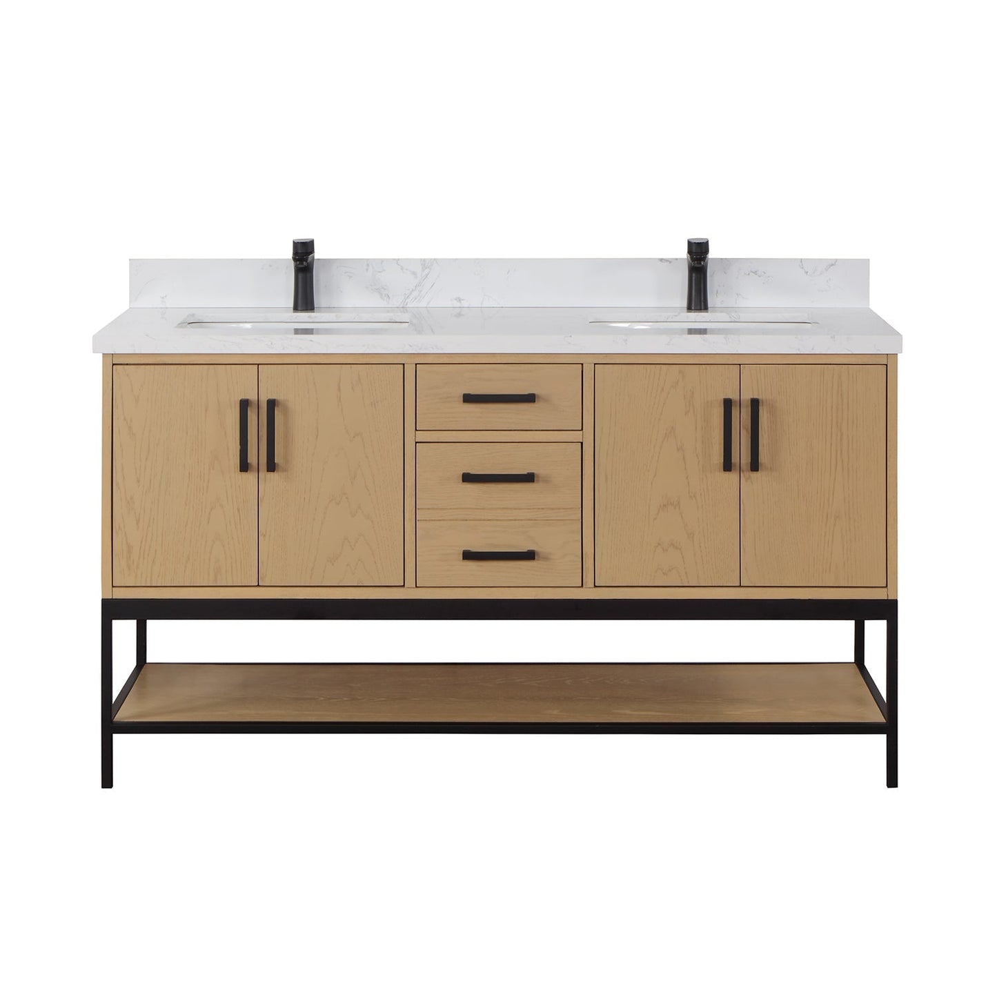 Altair Designs  60" double vanity with top - 546060-WO-GW-NM