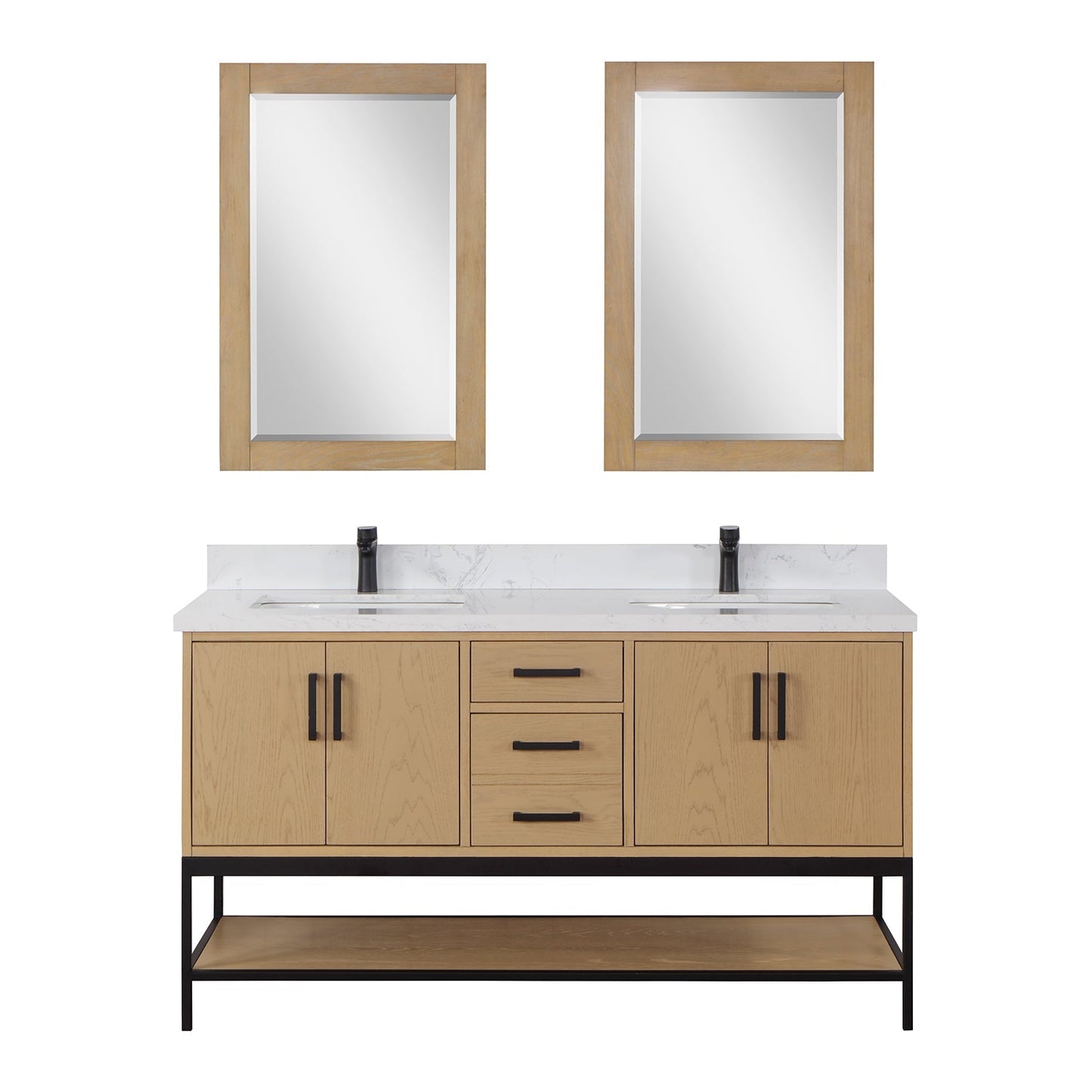 Altair Designs  60" double vanity with top - 546060-WO-GW-NM