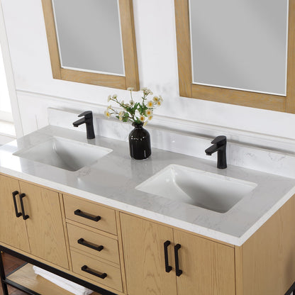 Altair Designs  60" double vanity with top - 546060-WO-GW-NM