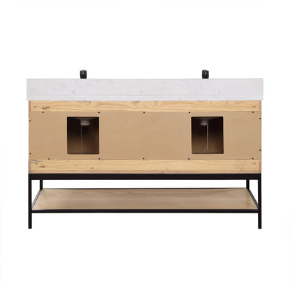 Altair Designs  60" double vanity with top - 546060-WO-GW-NM