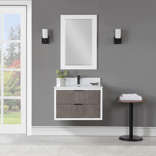 Altair Designs 30" single vanity with top - 547030-WP-AW-NM