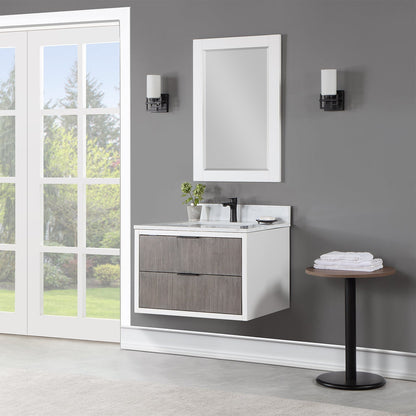Altair Designs 30" single vanity with top - 547030-WP-AW-NM