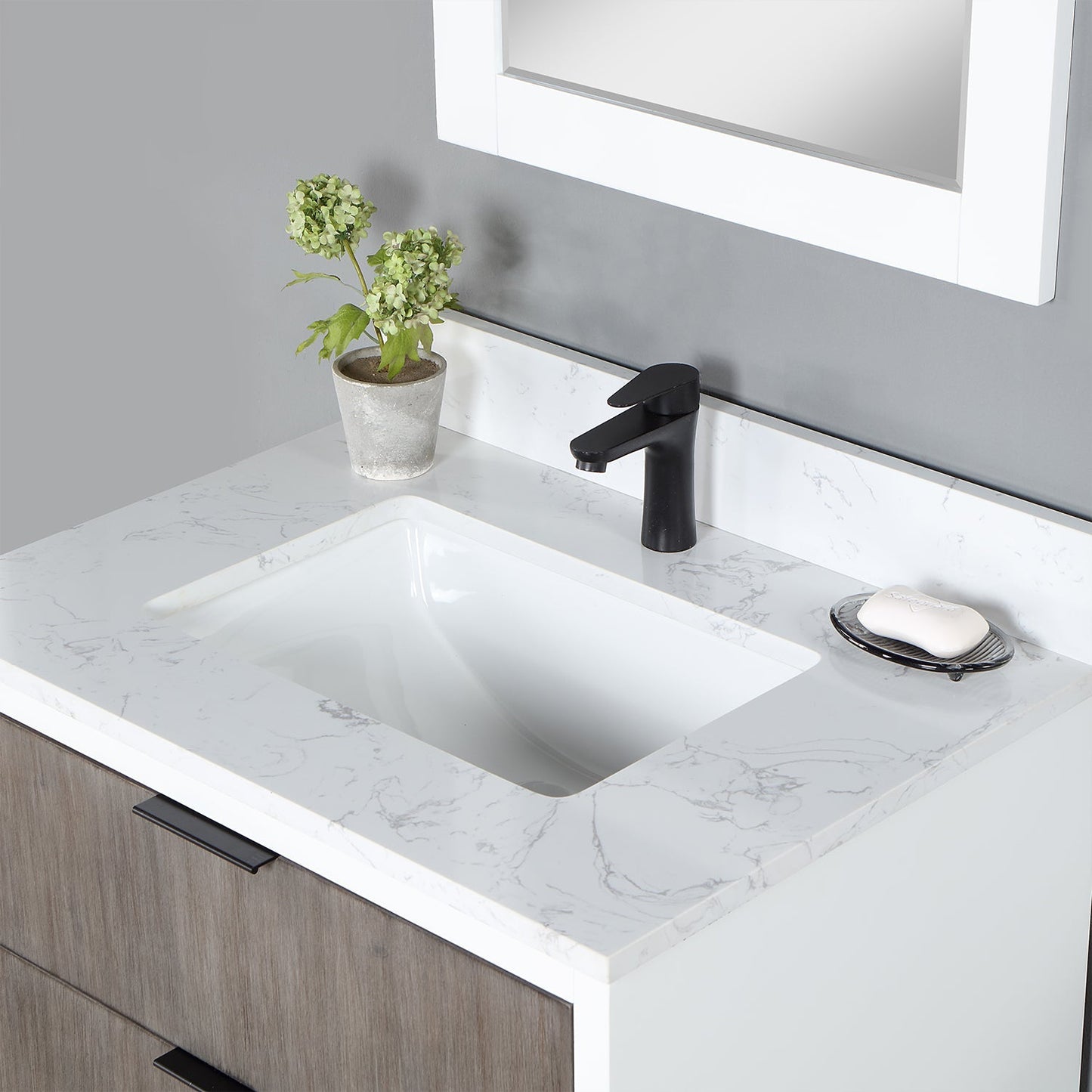 Altair Designs 30" single vanity with top - 547030-WP-AW-NM