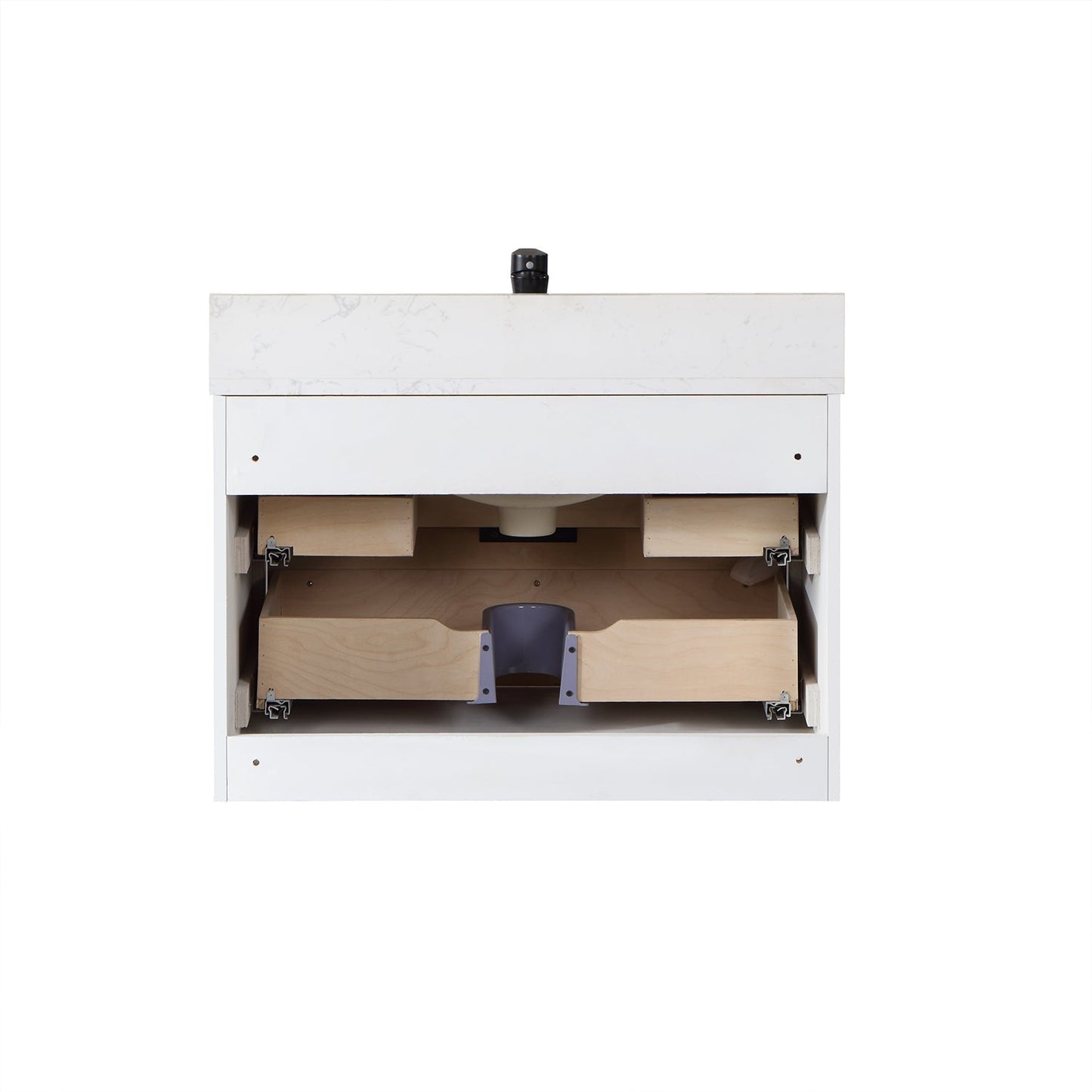 Altair Designs 30" single vanity with top - 547030-WP-AW-NM