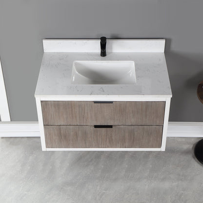 Altair Designs 30" single vanity with top - 547030-WP-AW-NM