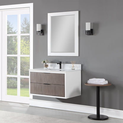 Altair Designs 30" single vanity with top - 547030-WP-AW-NM