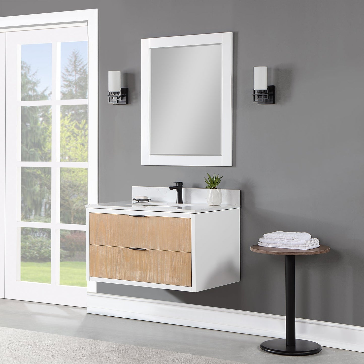Altair Designs 30" single vanity with top - 547030-WP-AW-NM