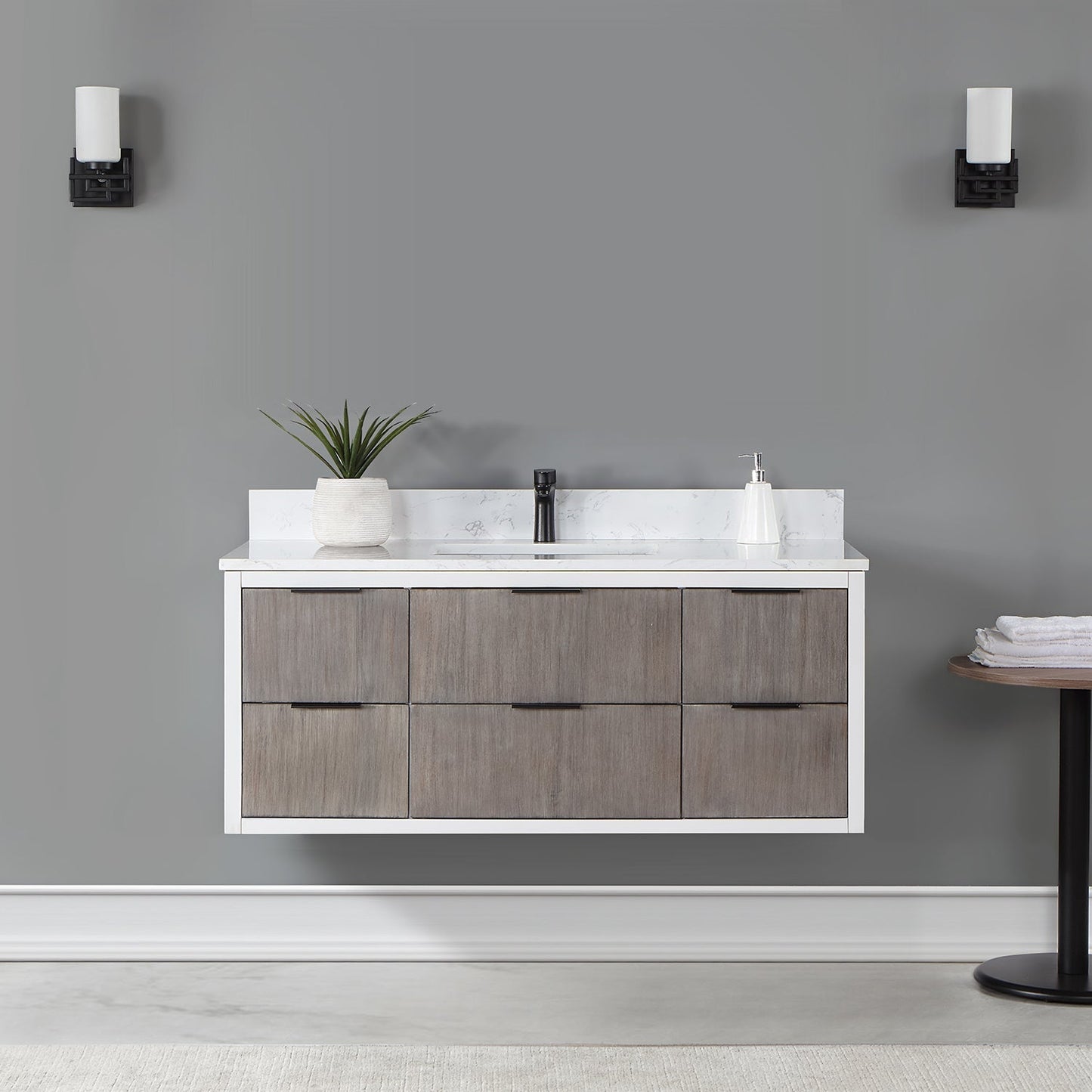 Altair Designs 30" single vanity with top - 547030-WP-AW-NM