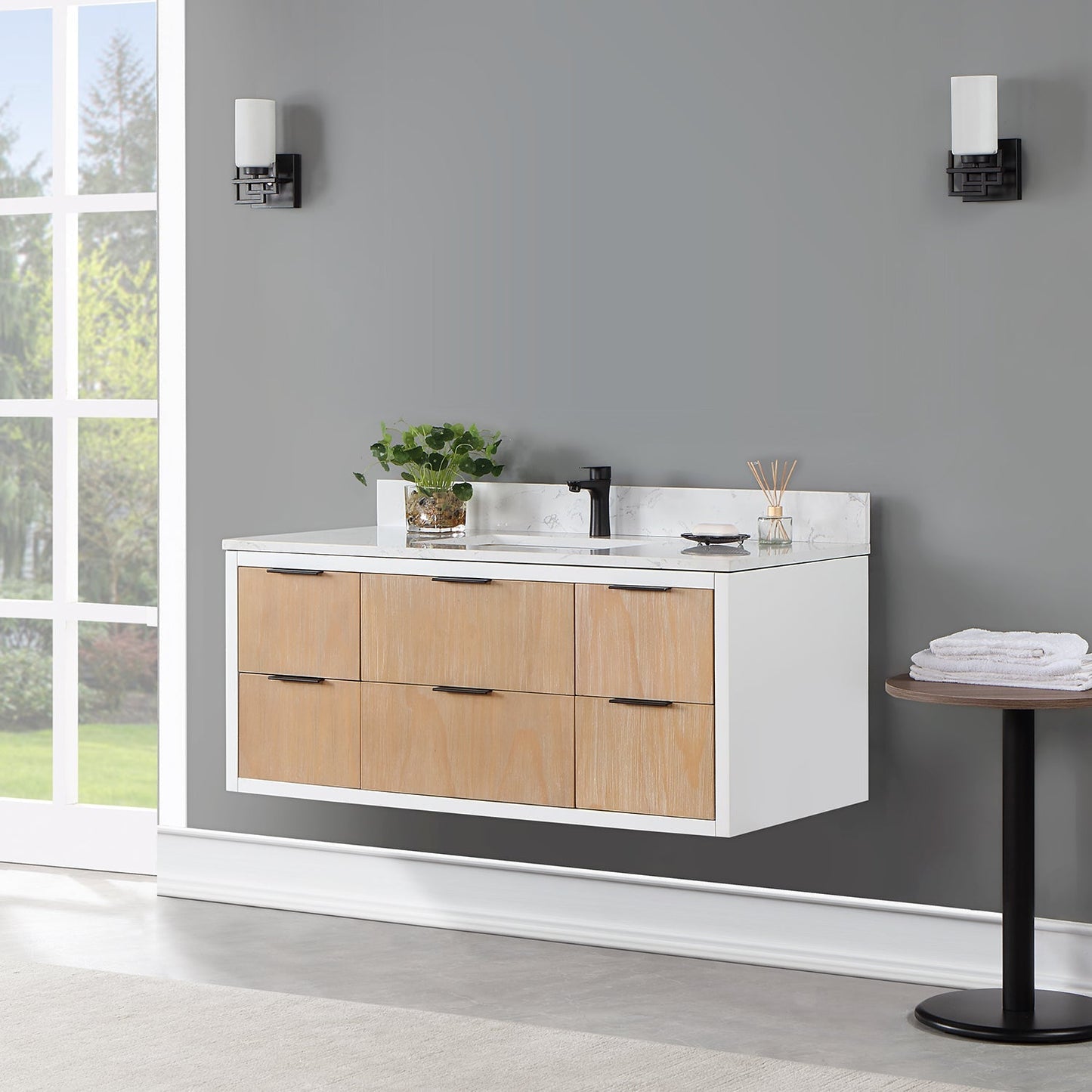 Altair Designs 30" single vanity with top - 547030-WP-AW-NM