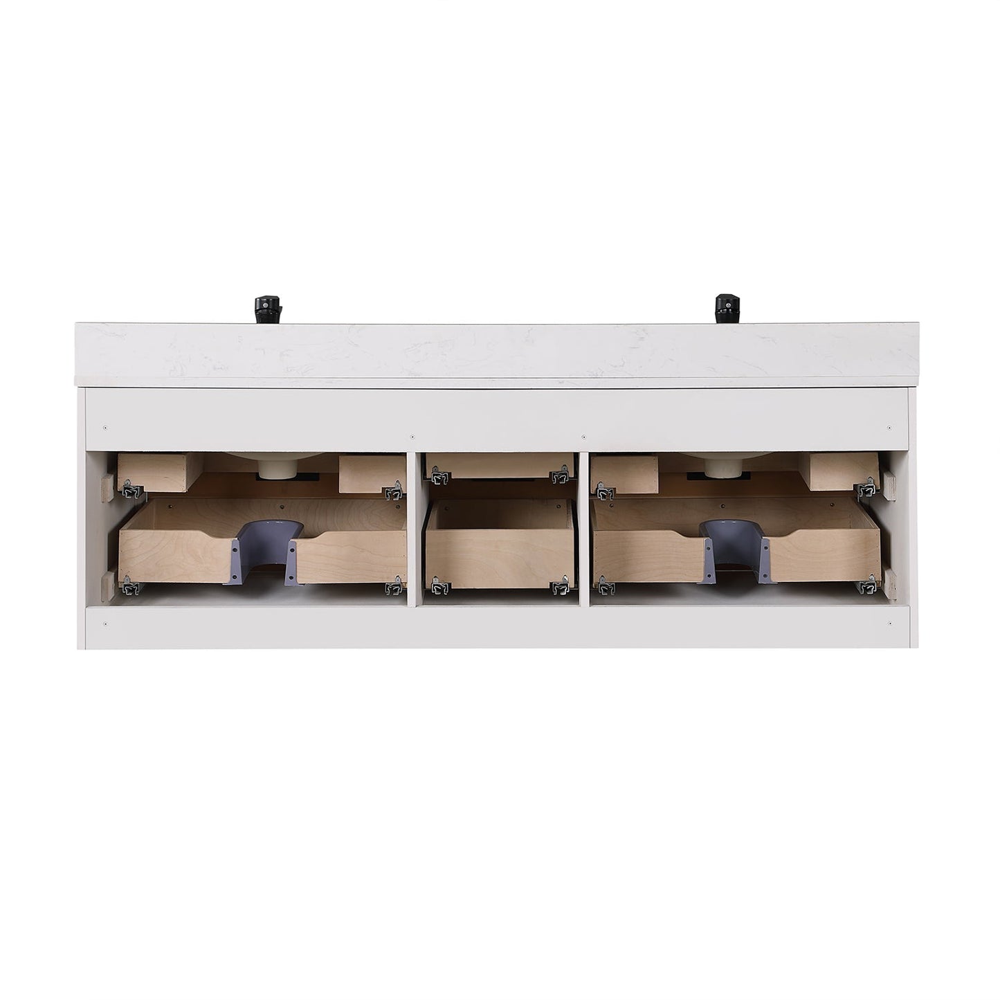 Altair Designs 60" double vanity with top - 547060-WP-AW-NM