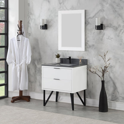 Altair Designs 30" single vanity with top - 548030-WP-CG-NM