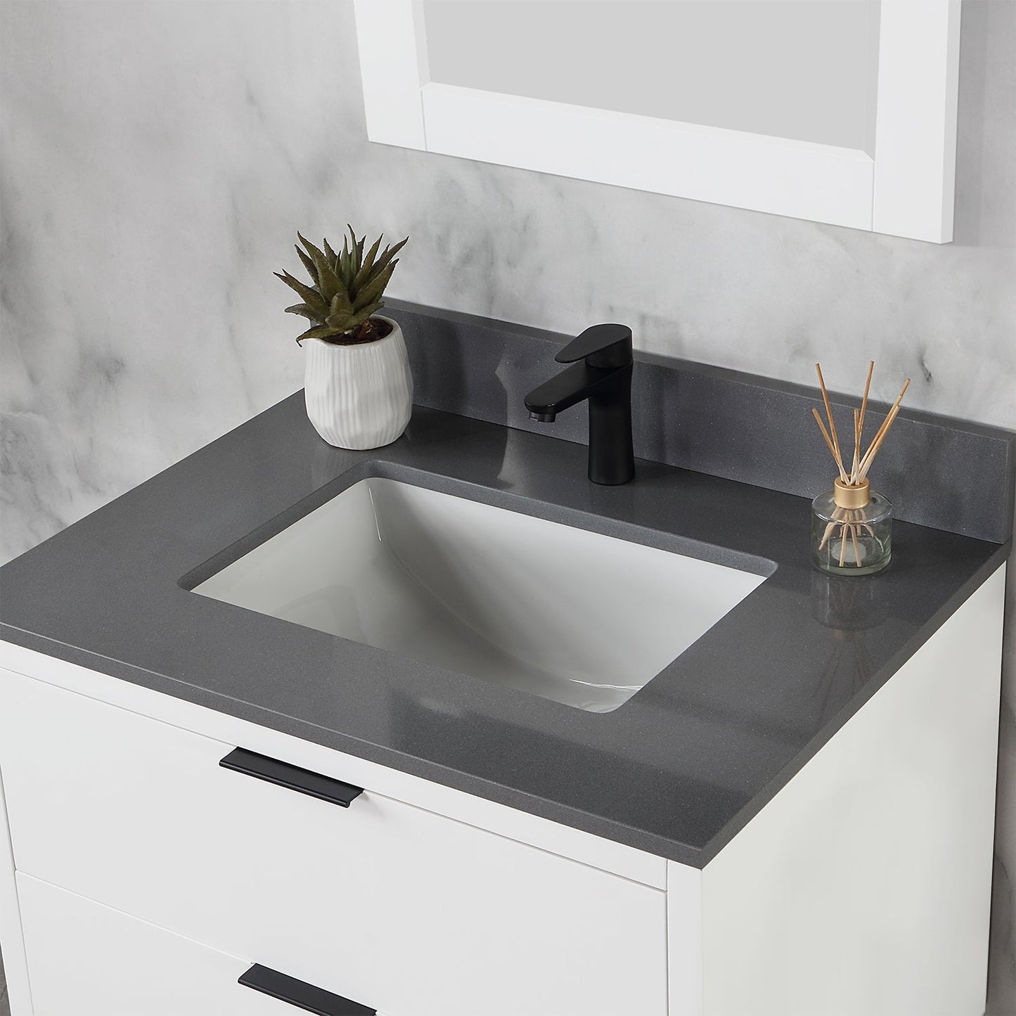 Altair Designs 30" single vanity with top - 548030-WP-CG-NM