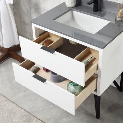 Altair Designs 30" single vanity with top - 548030-WP-CG-NM