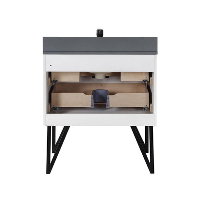 Altair Designs 30" single vanity with top - 548030-WP-CG-NM