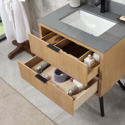 Altair Designs 30" single vanity with top - 548030-WP-CG-NM