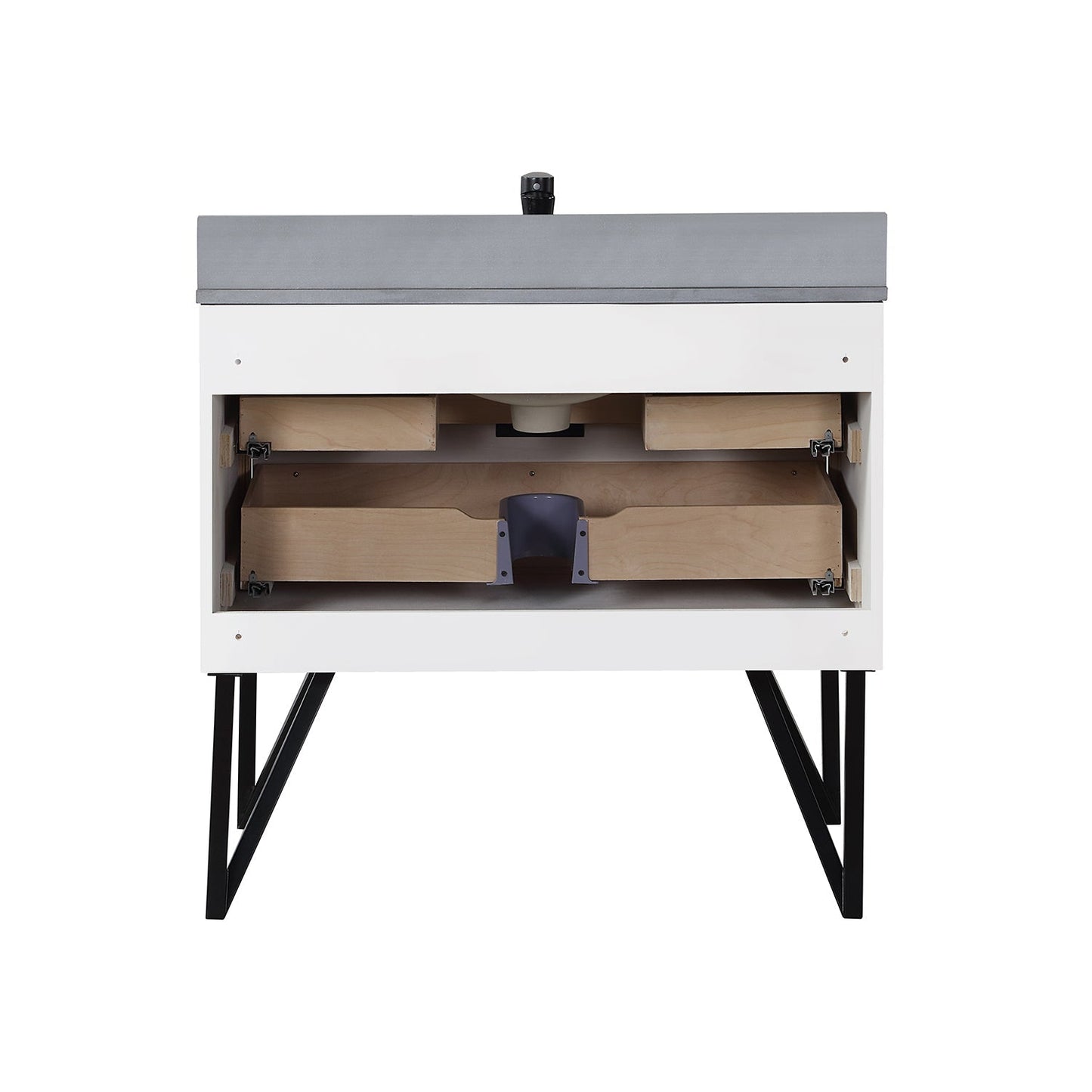 Altair Designs 36" single vanity with top - 548036-WP-CG-NM